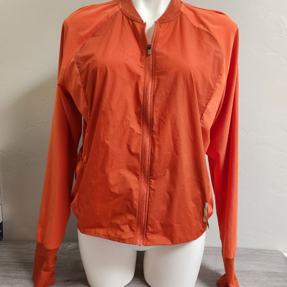 REI Co Op Orange Jacket Size L Lightweight Stowable Mesh‎